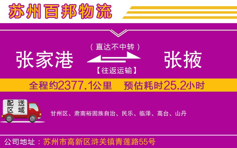 張家港到張掖物流公司