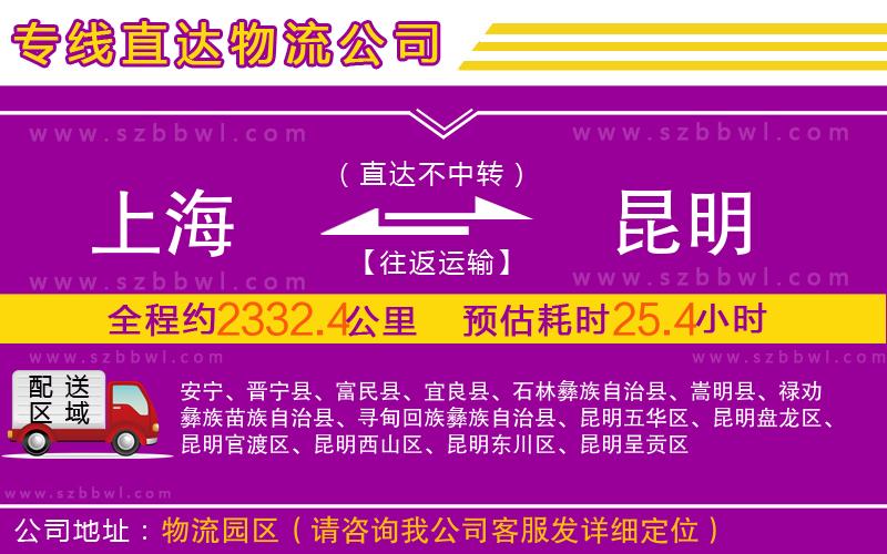 上海到昆明物流公司