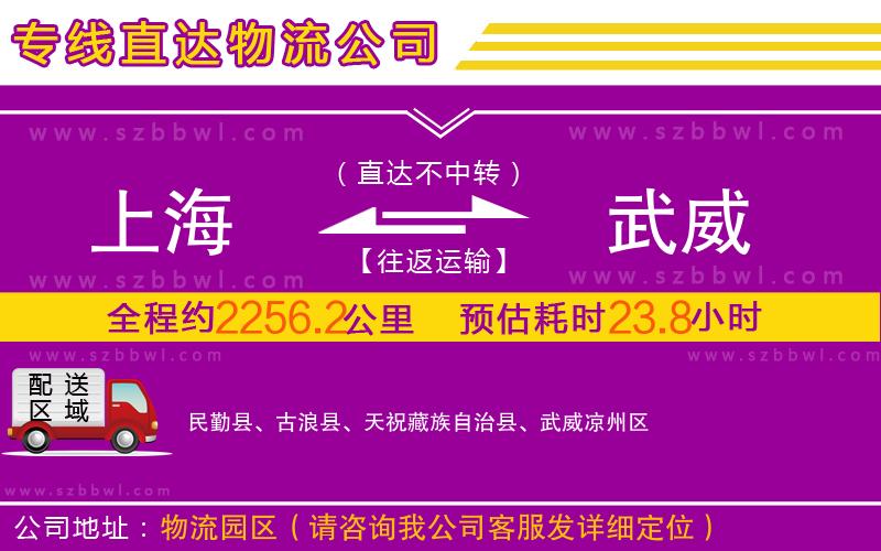 上海到武威物流專線