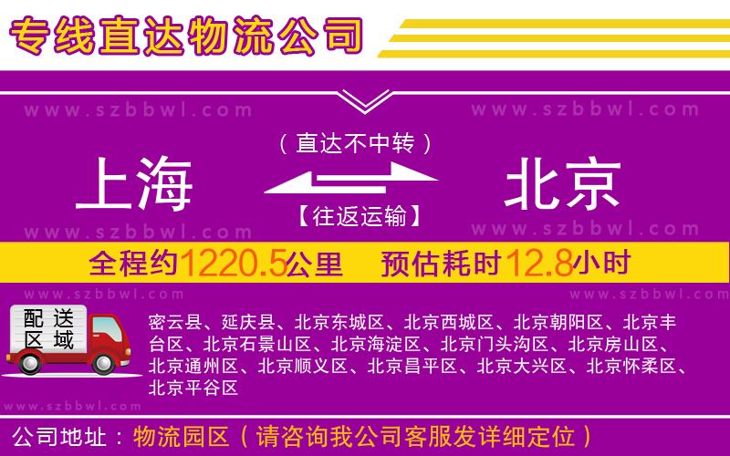 上海到北京物流專(zhuān)線(xiàn)