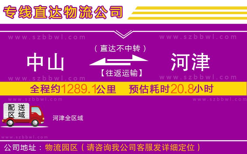 中山到河津物流專線