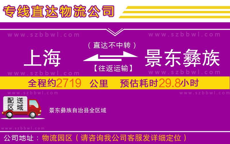 上海到景東彝族自治縣物流專(zhuān)線(xiàn)