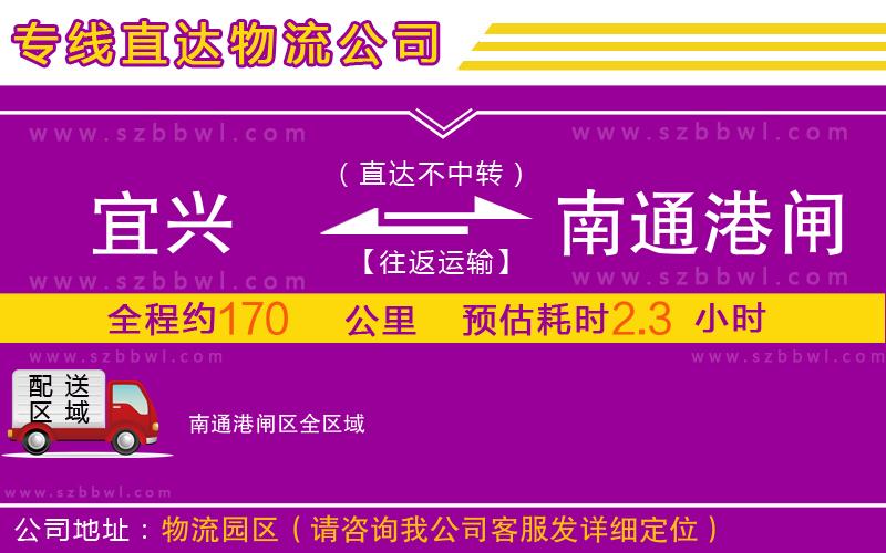 宜興到南通港閘區(qū)物流專線