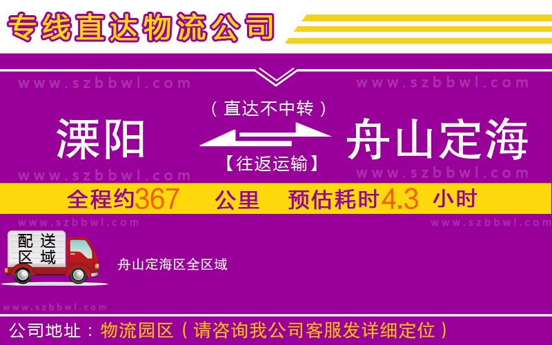 溧陽(yáng)到舟山定海區(qū)物流專(zhuān)線(xiàn)