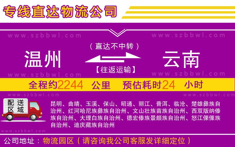 溫州到云南物流專(zhuān)線