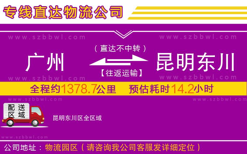 廣州到昆明東川區(qū)物流公司