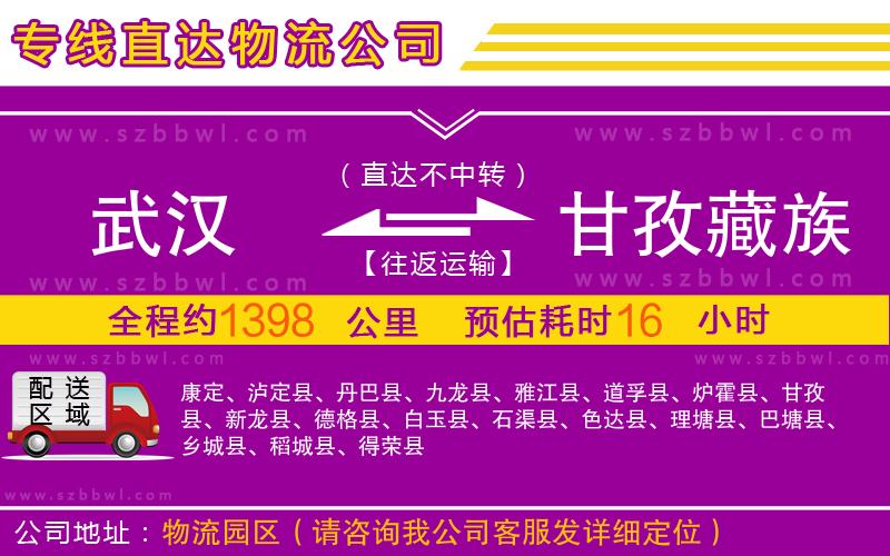 武漢到甘孜藏族自治州物流公司