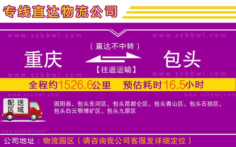 重慶到包頭物流專線