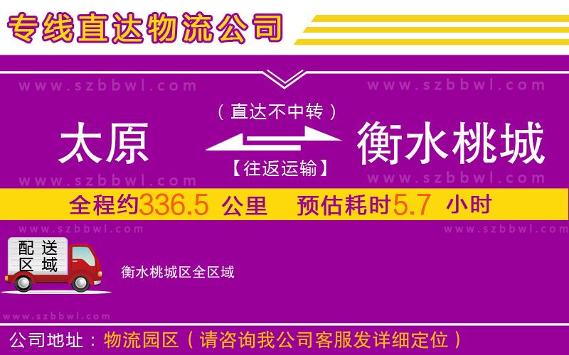 太原到衡水桃城區(qū)物流專(zhuān)線