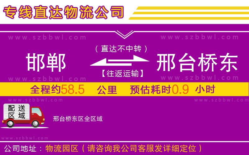 邯鄲到邢臺(tái)橋東區(qū)物流專線