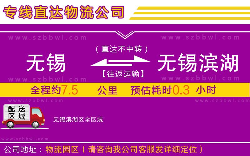 無錫到無錫濱湖區(qū)物流公司