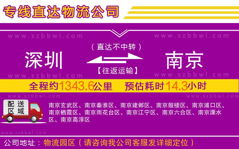 深圳到南京物流公司