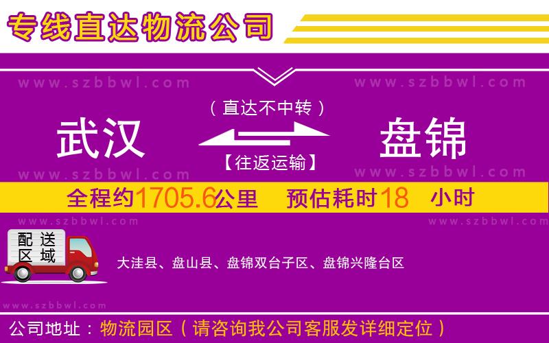 武漢到盤錦物流專線