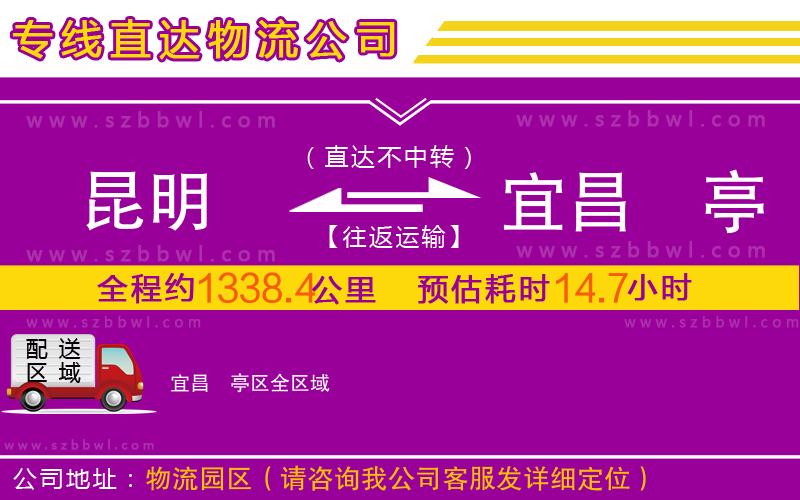 昆明到宜昌猇亭區(qū)物流專線