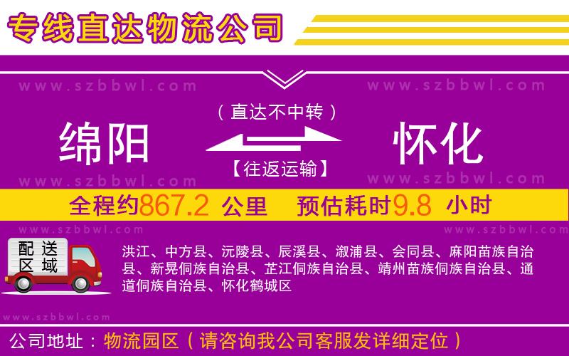 綿陽到懷化物流專線