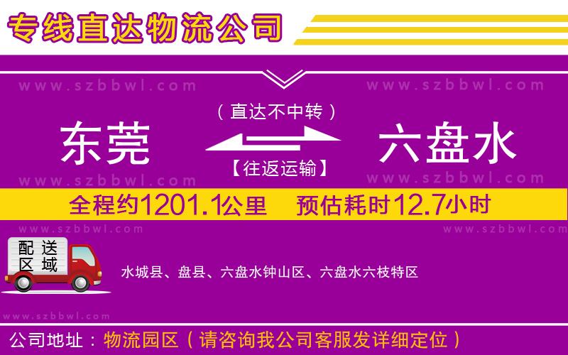 東莞到六盤水物流公司