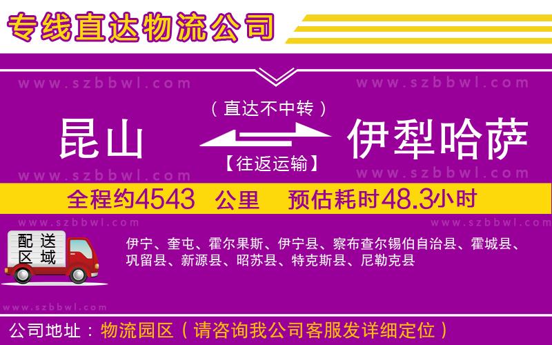 昆山到伊犁哈薩克自治州物流專線