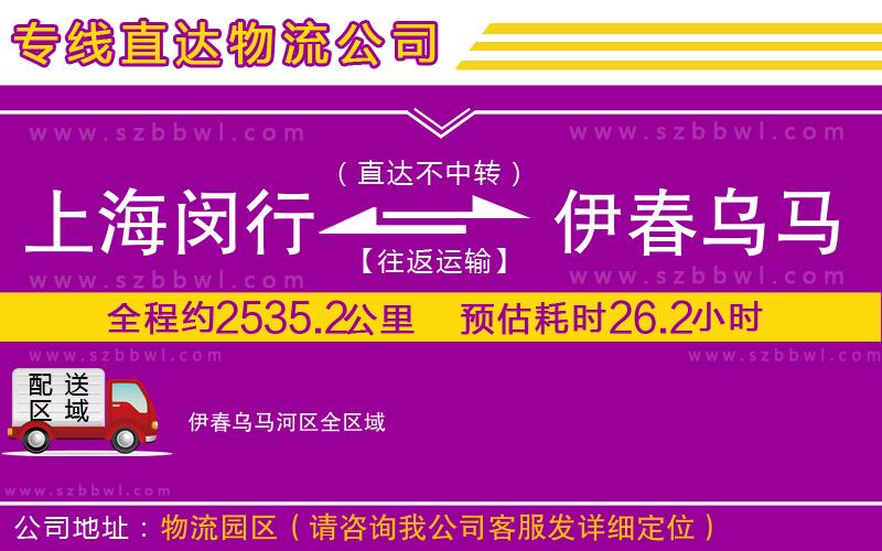 上海閔行區(qū)到伊春烏馬河區(qū)物流專線