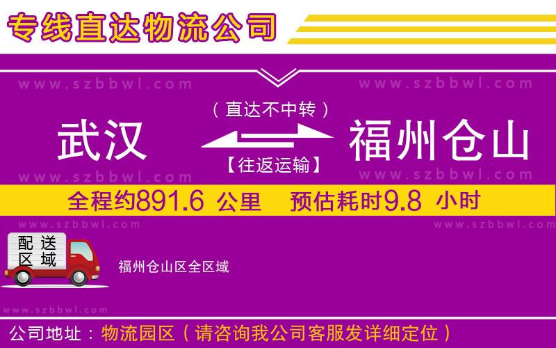 武漢到福州倉(cāng)山區(qū)物流專線