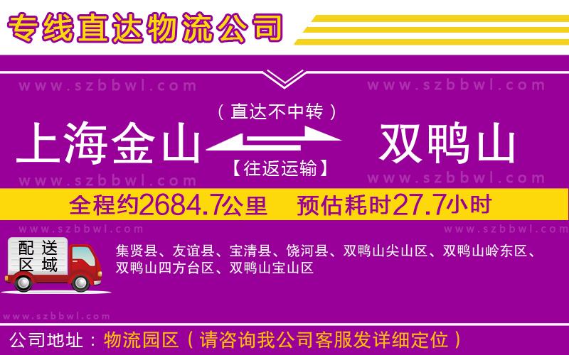 上海金山區(qū)到雙鴨山物流專線