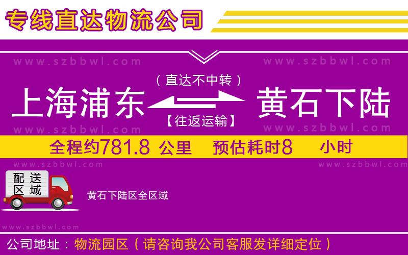 上海浦東區(qū)到黃石下陸區(qū)物流公司
