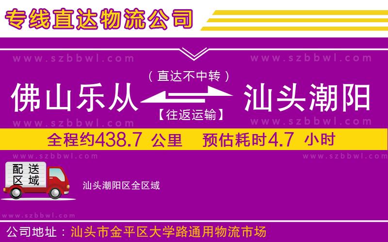 佛山樂從鎮(zhèn)到汕頭潮陽(yáng)區(qū)物流專線