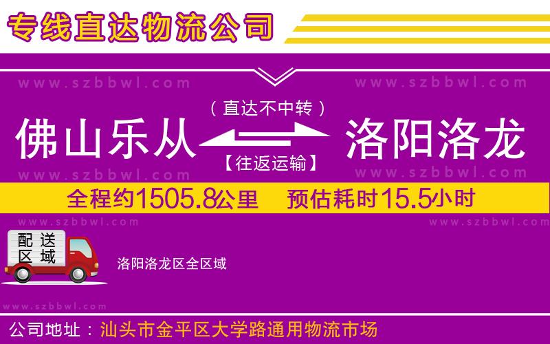 佛山樂從鎮(zhèn)到洛陽洛龍區(qū)物流公司