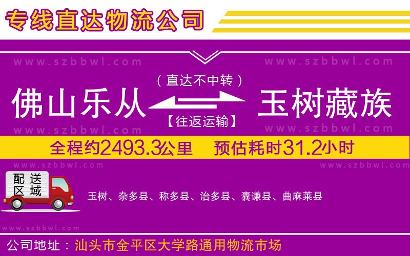 佛山樂(lè)從鎮(zhèn)到玉樹(shù)藏族自治州物流專線
