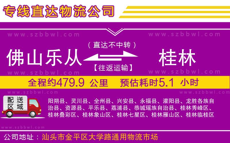 佛山樂(lè)從鎮(zhèn)到桂林物流公司