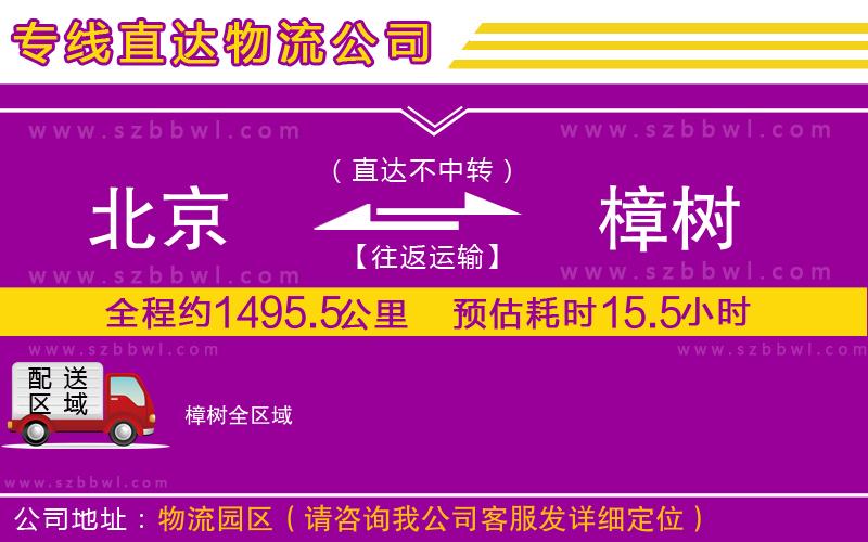 北京到樟樹物流公司