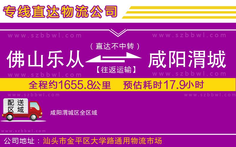 佛山樂從鎮(zhèn)到咸陽(yáng)渭城區(qū)物流公司