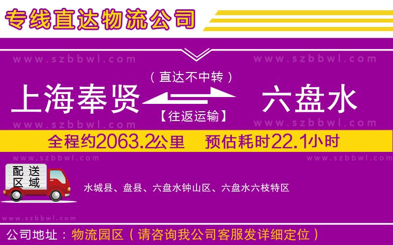 上海奉賢區(qū)到六盤水物流公司