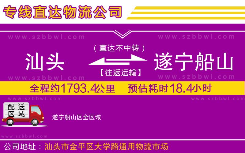 汕頭到遂寧船山區(qū)物流公司