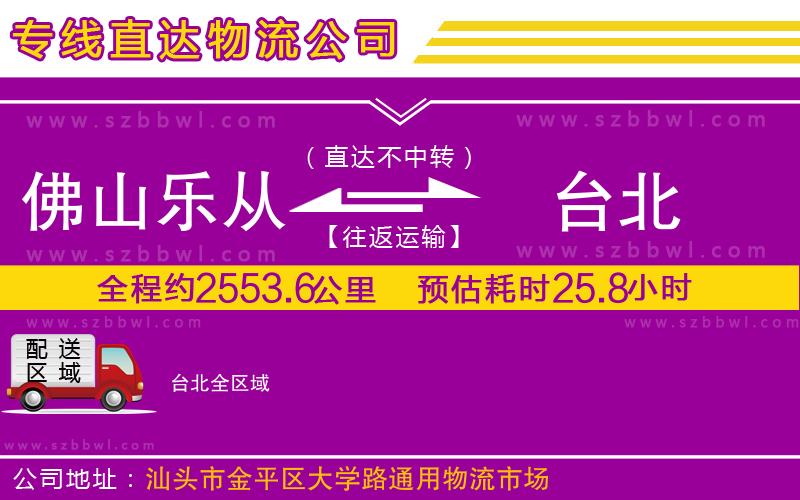 佛山樂從鎮(zhèn)到臺北物流專線