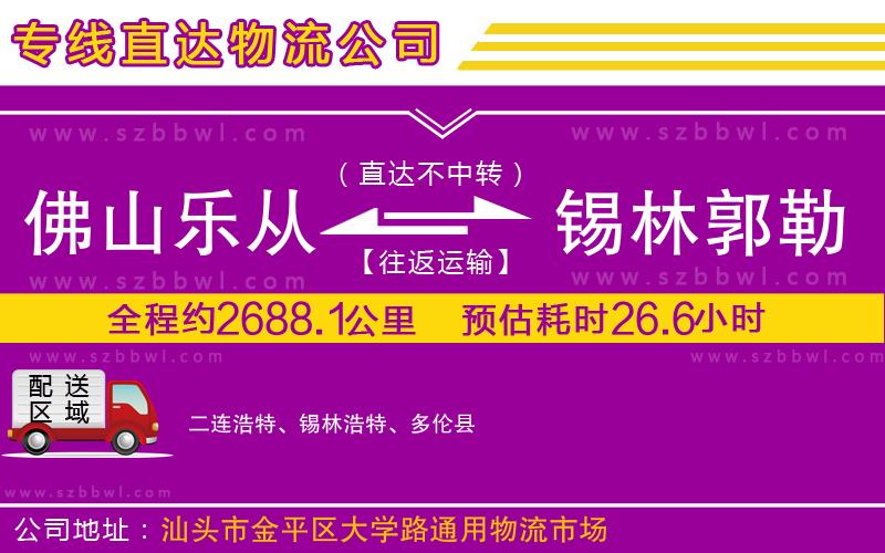 佛山樂從鎮(zhèn)到錫林郭勒盟物流專線