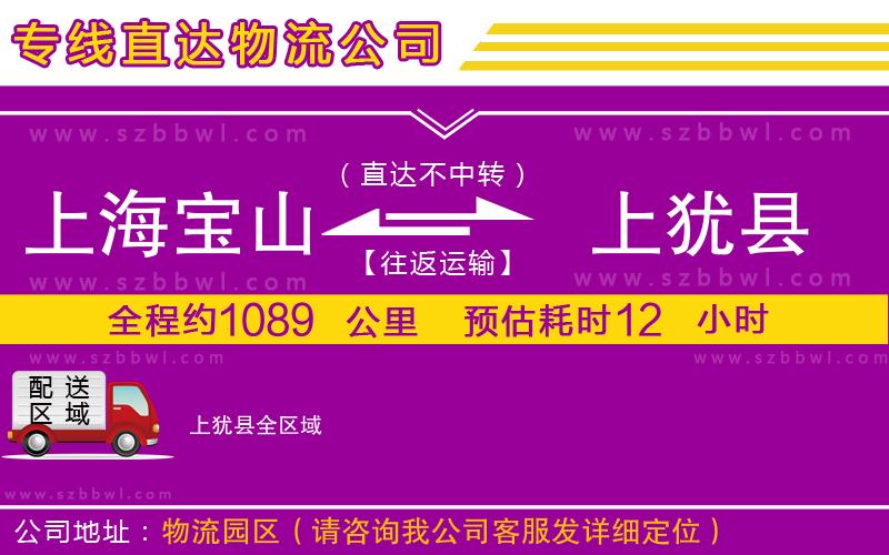 上海寶山區(qū)到上猶縣物流公司