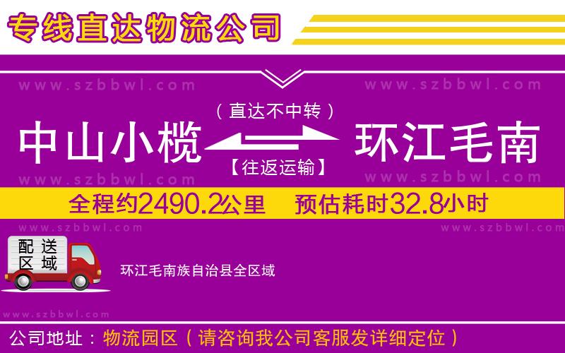 中山小欖到環(huán)江毛南族自治縣物流專(zhuān)線(xiàn)