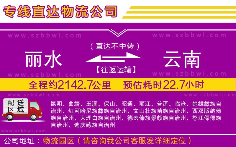 麗水到云南物流公司