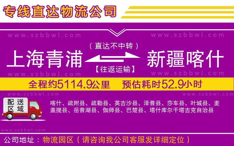 上海青浦區(qū)到新疆喀什地區(qū)物流公司