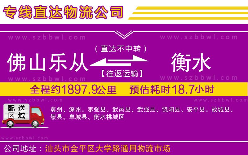 佛山樂從鎮(zhèn)到衡水物流公司