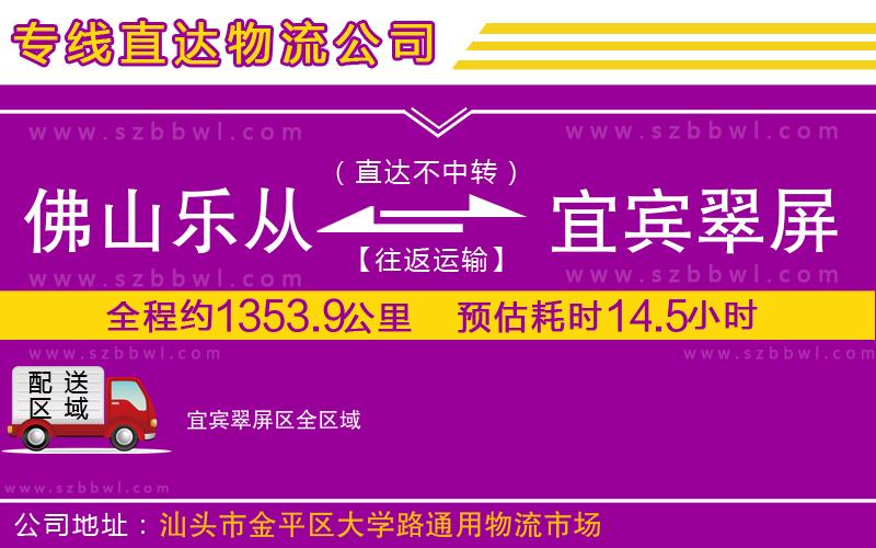 佛山樂(lè)從鎮(zhèn)到宜賓翠屏區(qū)物流專線