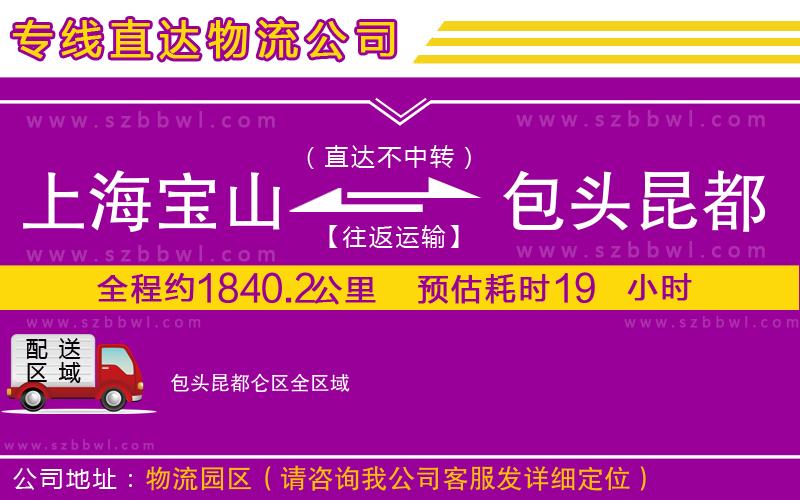 上海寶山區(qū)到包頭昆都侖區(qū)物流公司