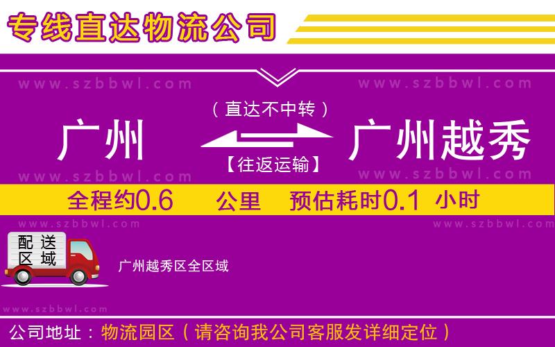 廣州到廣州越秀區(qū)物流公司