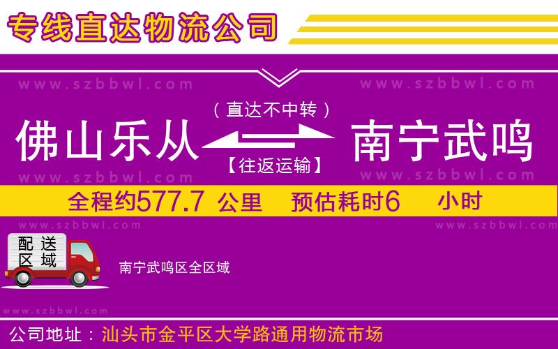 佛山樂(lè)從鎮(zhèn)到南寧武鳴區(qū)物流專(zhuān)線