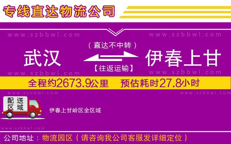 武漢到伊春上甘嶺區(qū)物流公司
