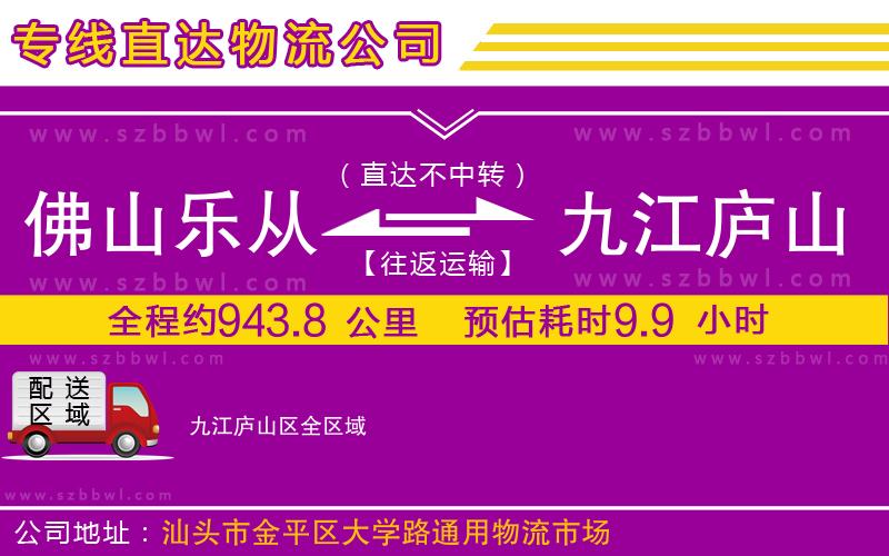佛山樂(lè)從鎮(zhèn)到九江廬山區(qū)物流專(zhuān)線