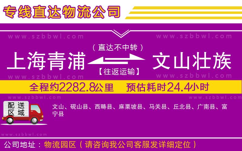 上海青浦區(qū)到文山壯族苗族自治州物流公司