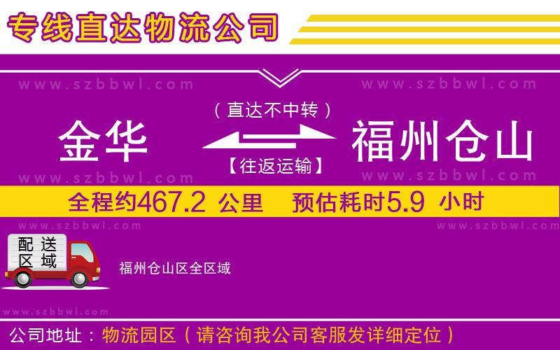 金華到福州倉(cāng)山區(qū)物流公司