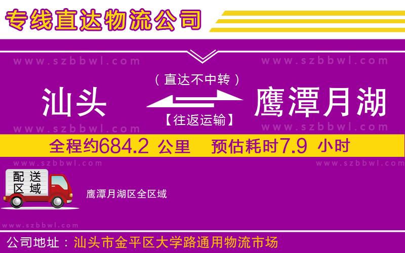 汕頭到鷹潭月湖區(qū)物流專線