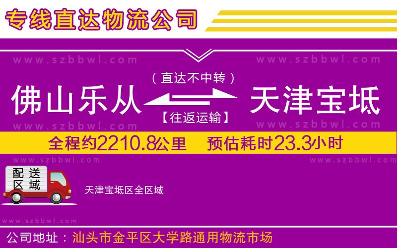 佛山樂從鎮(zhèn)到天津?qū)氎鎱^(qū)物流公司